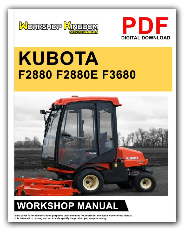 KUBOTA F2880 F2880E F3680 Workshop Repair Service Manual – English – PDF Download