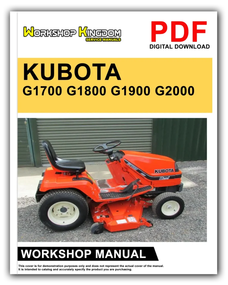 KUBOTA G1700 G1800 G1900 G2000 Workshop Repair Service Manual – English – PDF Download