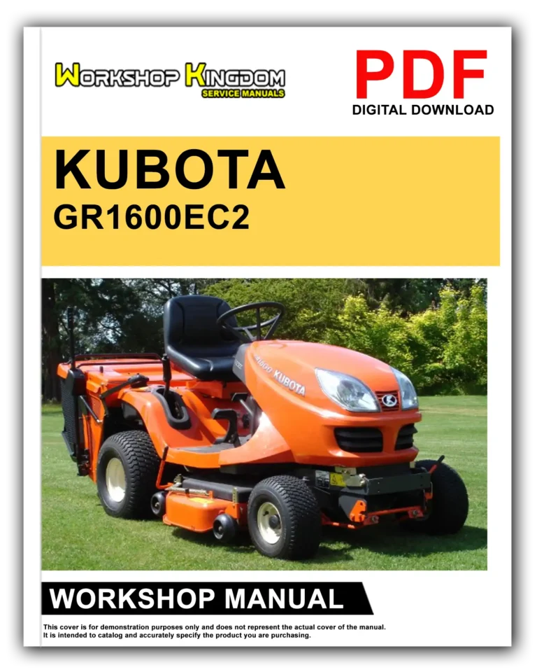 KUBOTA GR1600EC2 Workshop Repair Service Manual – English – PDF Download