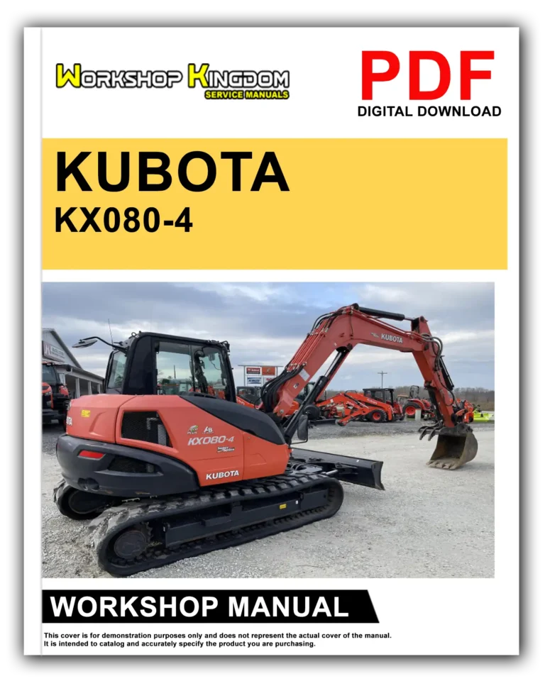 KUBOTA KX080-4 Workshop Repair Service Manual – English – PDF Download