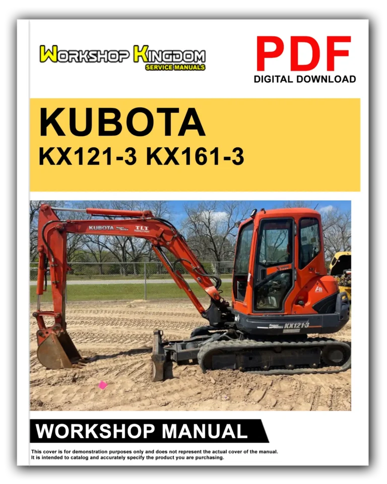 KUBOTA KX121-3 KX161-3 Workshop Repair Service Manual – English – PDF Download