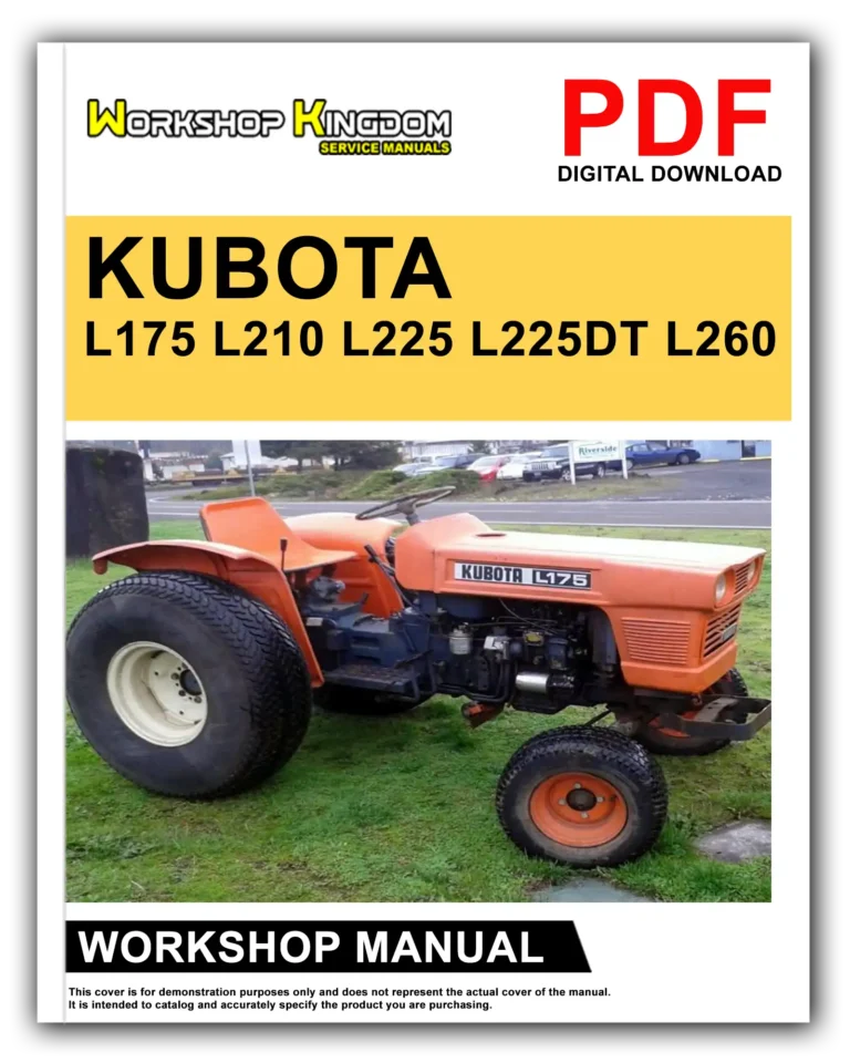 KUBOTA L175 L210 L225 L225DT L260 Workshop Repair Service Manual – English – PDF Download