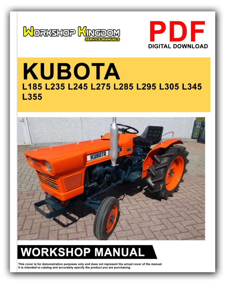 KUBOTA L185 L235 L245 L275 L285 L295 L305 L345 L355 Workshop Repair Service Manual – English – PDF Download