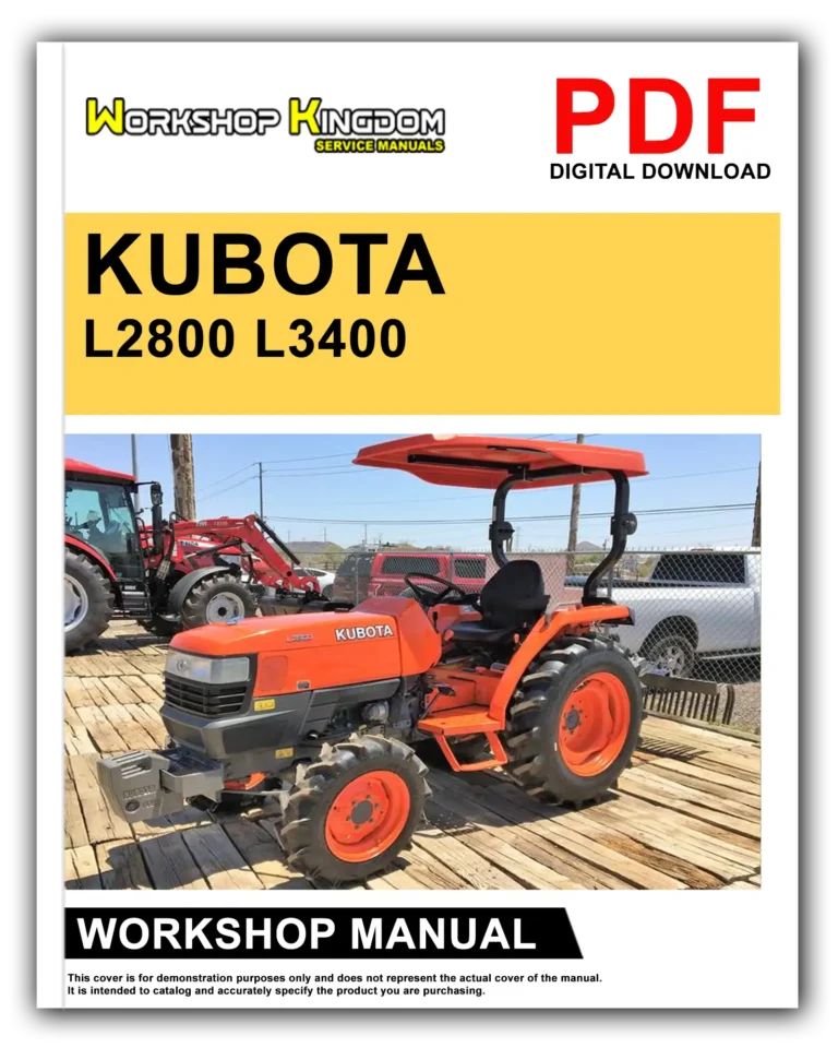 KUBOTA L2800 L3400 Workshop Repair Service Manual – English – PDF Download
