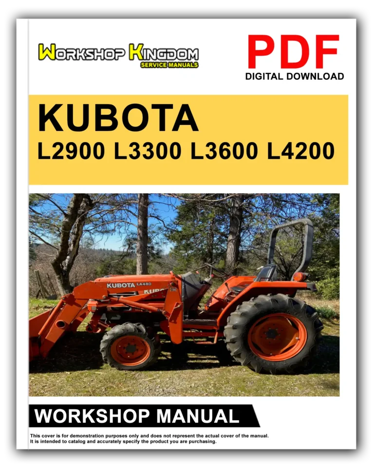 KUBOTA L2900 L3300 L3600 L4200 Workshop Repair Service Manual – English – PDF Download