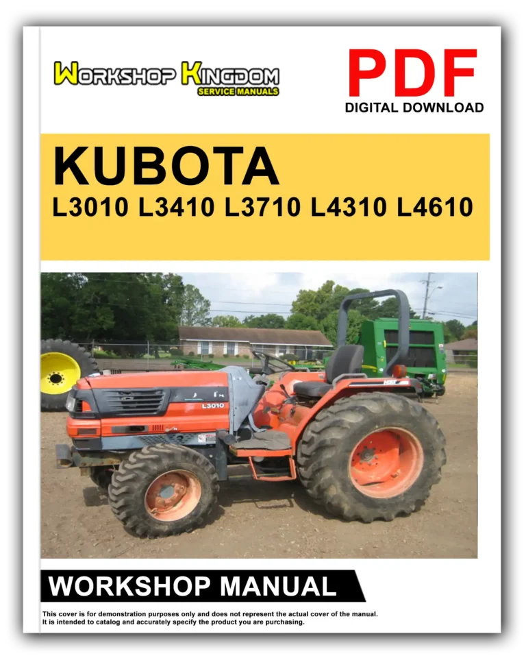 KUBOTA L3010 L3410 L3710 L4310 L4610 Workshop Repair Service Manual – English – PDF Download