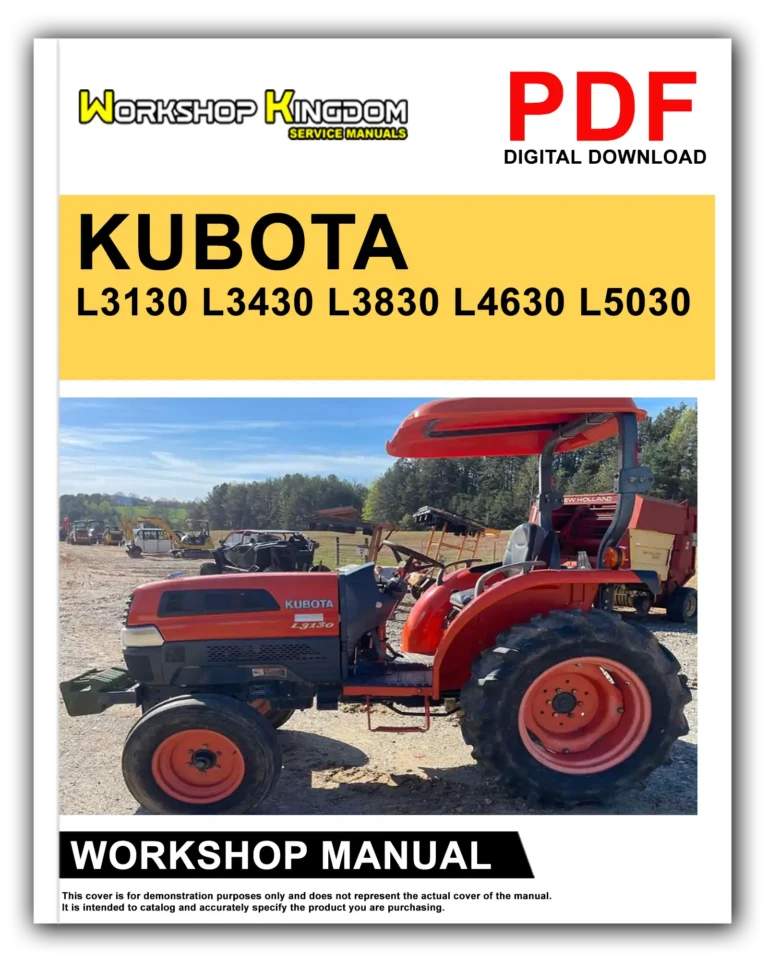 KUBOTA L3130 L3430 L3830 L4630 L5030 Workshop Repair Service Manual – English – PDF Download