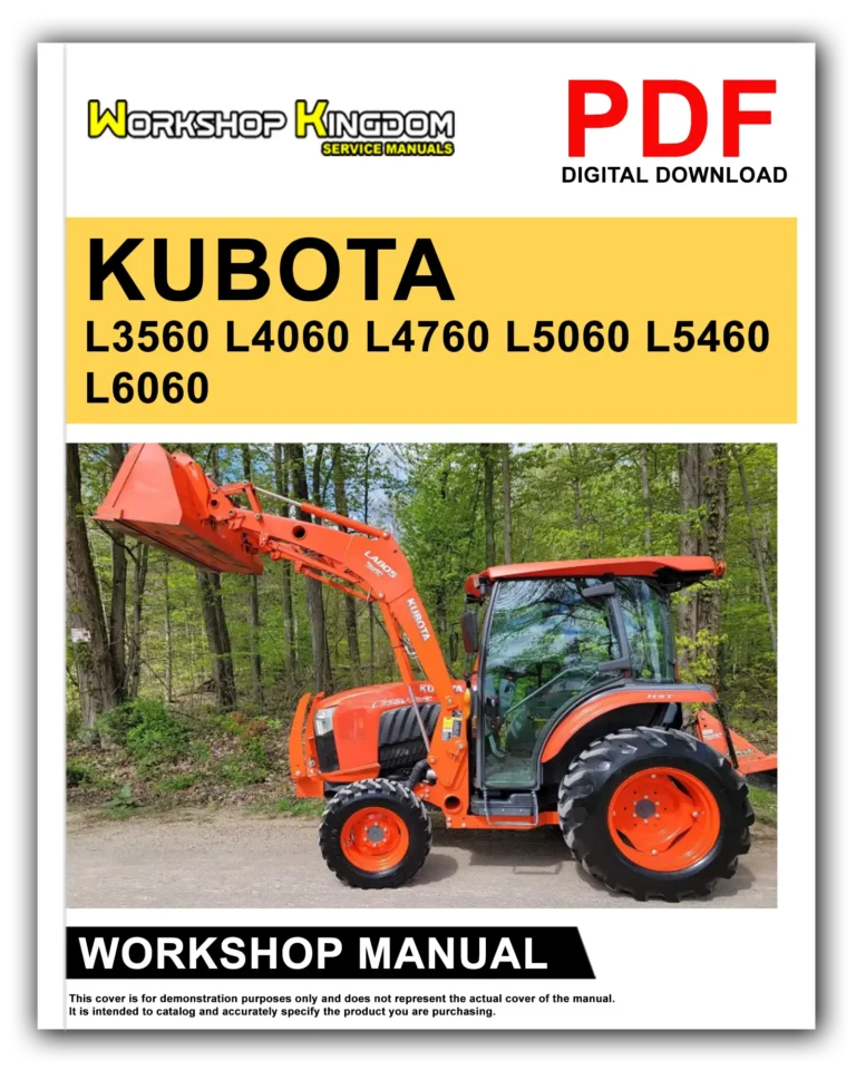 KUBOTA L3560 L4060 L4760 L5060 L5460 L6060 Workshop Repair Service Manual – English – PDF Download