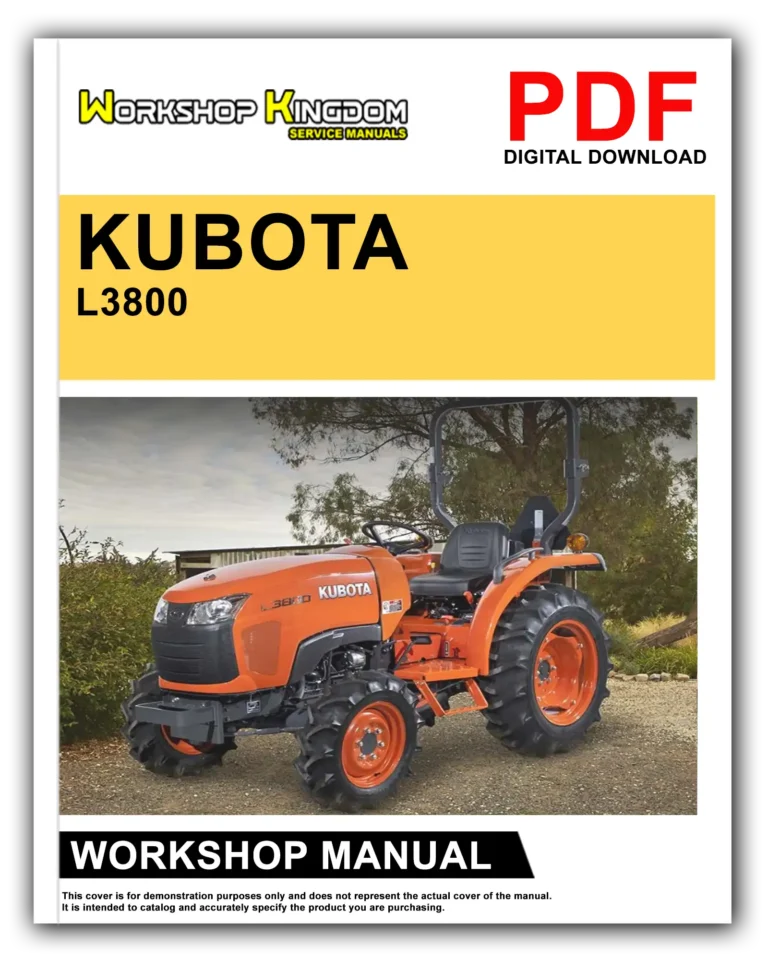 KUBOTA L3800 Workshop Repair Service Manual – English – PDF Download