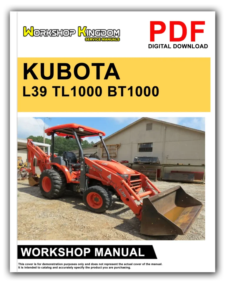 KUBOTA L39 TL1000 BT1000 Workshop Repair Service Manual – English – PDF Download