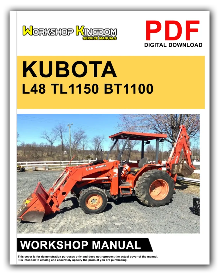 KUBOTA L48 TL1150 BT1100 Workshop Repair Service Manual – English – PDF Download