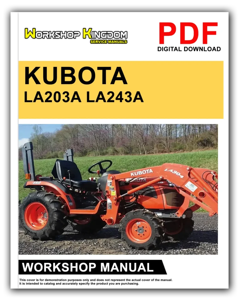 KUBOTA LA181 LA211 Workshop Repair Service Manual – English – PDF Download