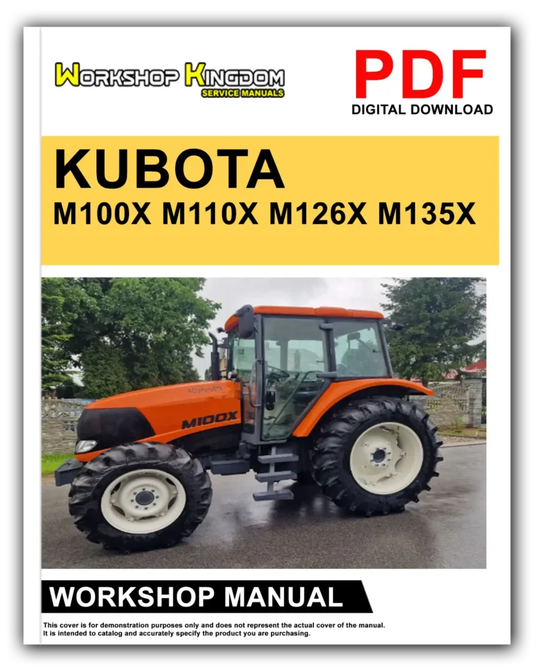 KUBOTA M100X M110X M126X M135X Workshop Repair Service Manual – English – PDF Download