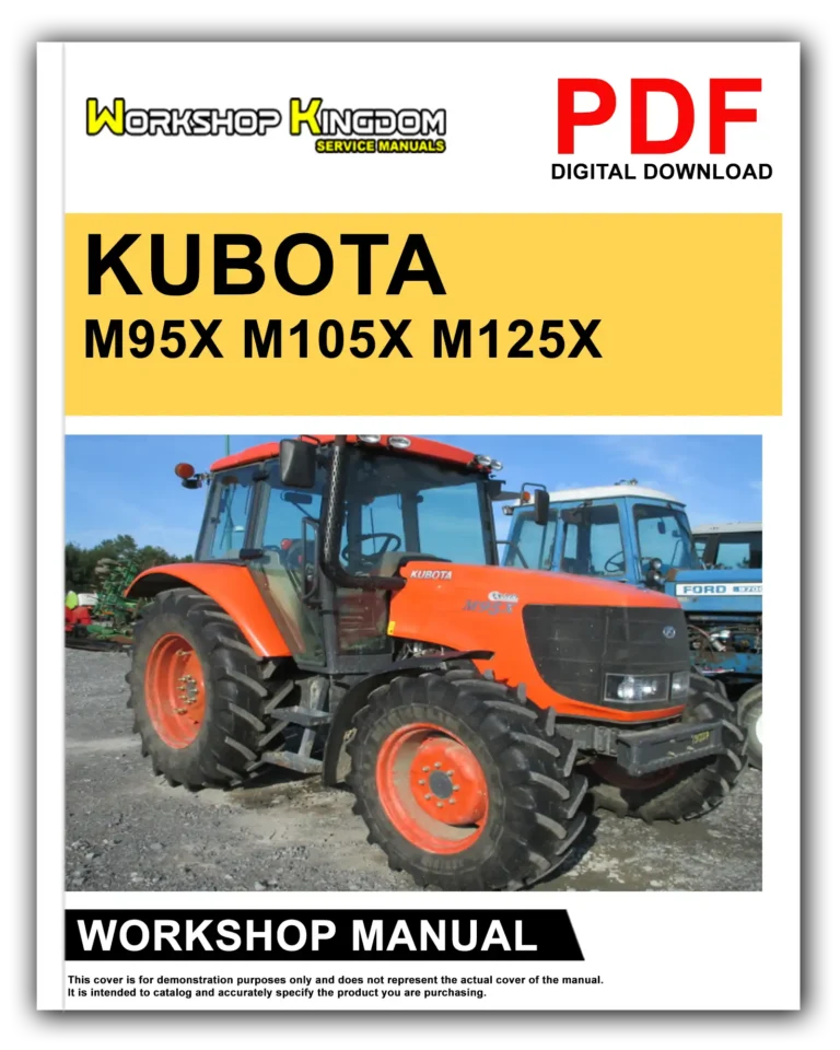 KUBOTA M95X M105X M125X Workshop Repair Service Manual – English – PDF Download