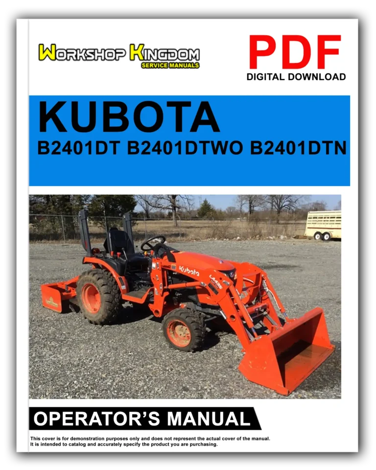 KUBOTA B2401DT B2401DTWO B2401DTN Operator’s Manual – English – PDF Download