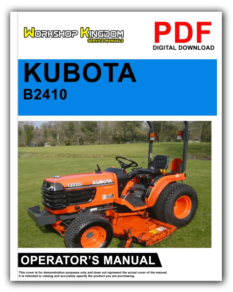 KUBOTA B2410 Operator’s Manual – English – PDF Download