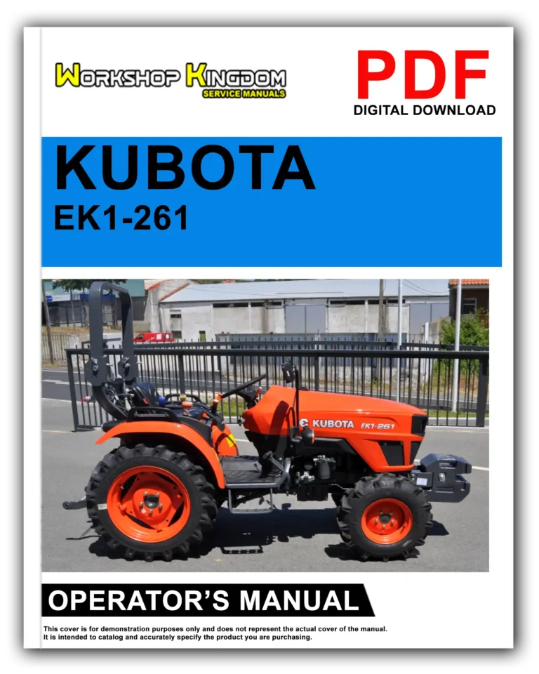 KUBOTA EK1-261 Operator’s Manual – English – PDF Download