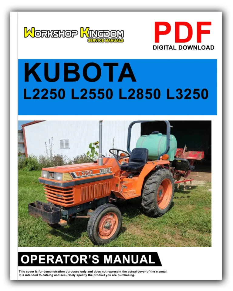 KUBOTA L2250 L2550 L2850 L3250 Operator’s Manual – English – PDF Download