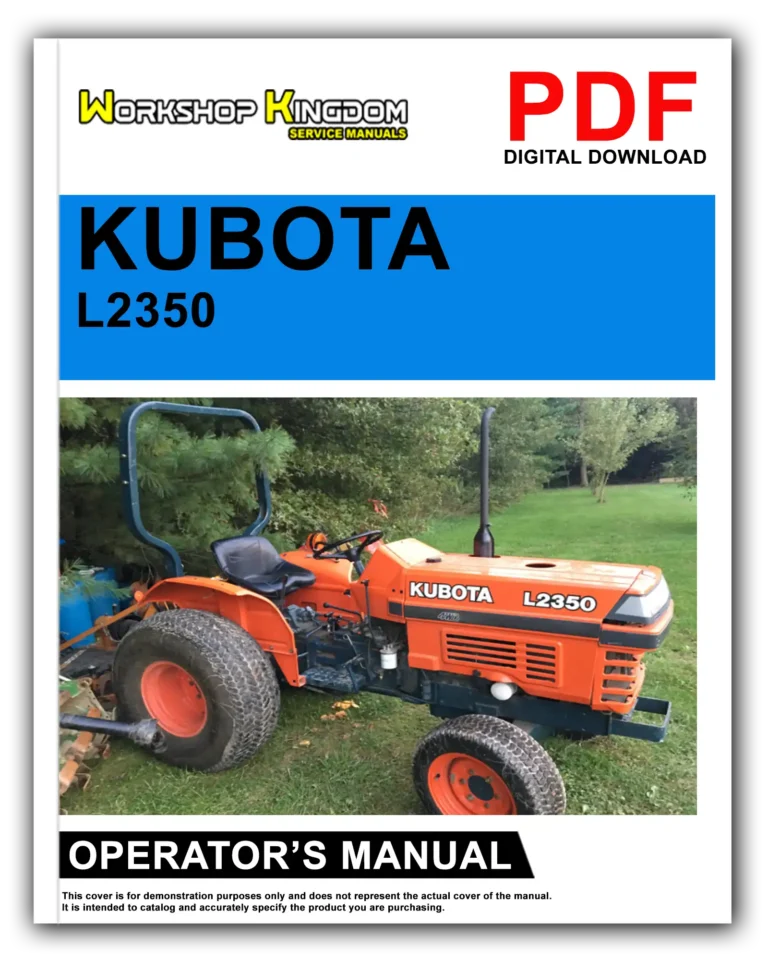 KUBOTA L2350 Operator’s Manual – English – PDF Download