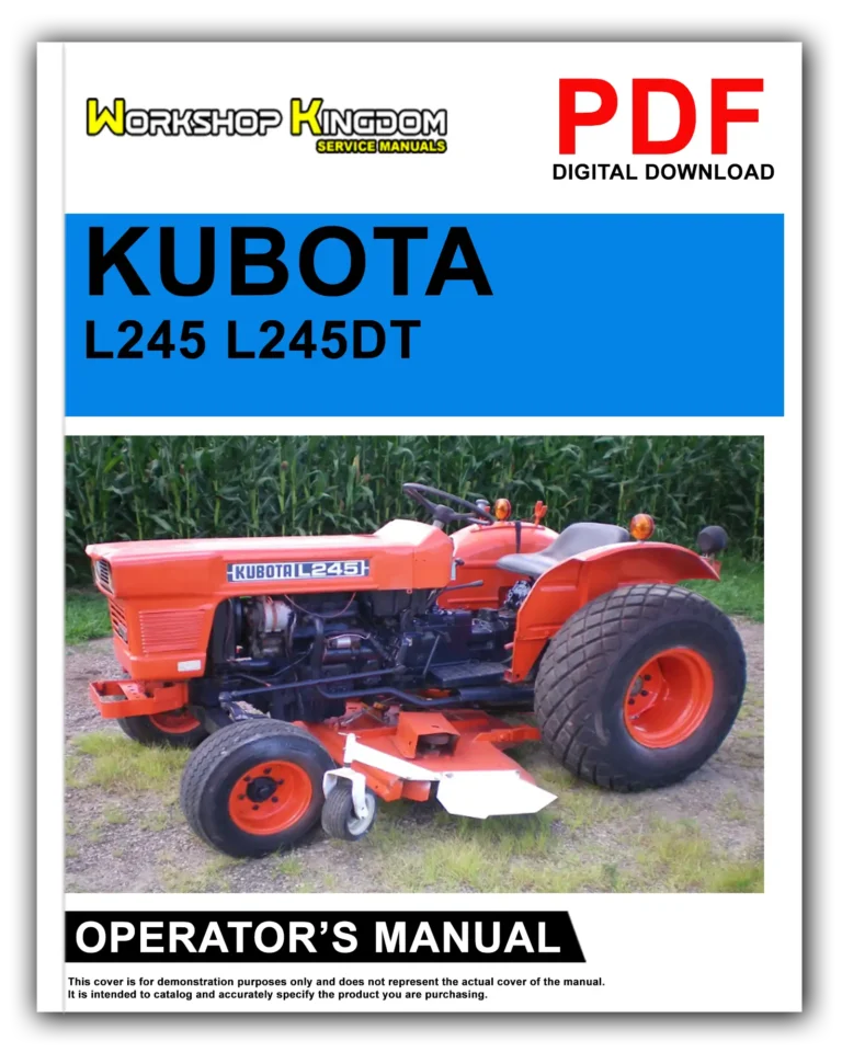 KUBOTA L245 L245DT Operator’s Manual – English – PDF Download