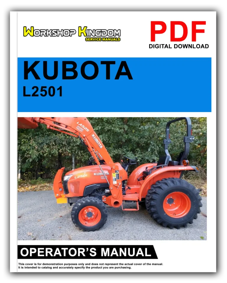 KUBOTA L2501 Operator’s Manual – English – PDF Download