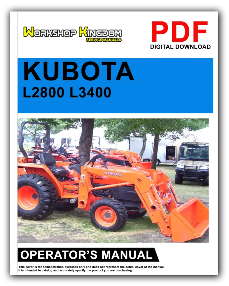 KUBOTA L2800 L3400 Operator’s Manual – English – PDF Download