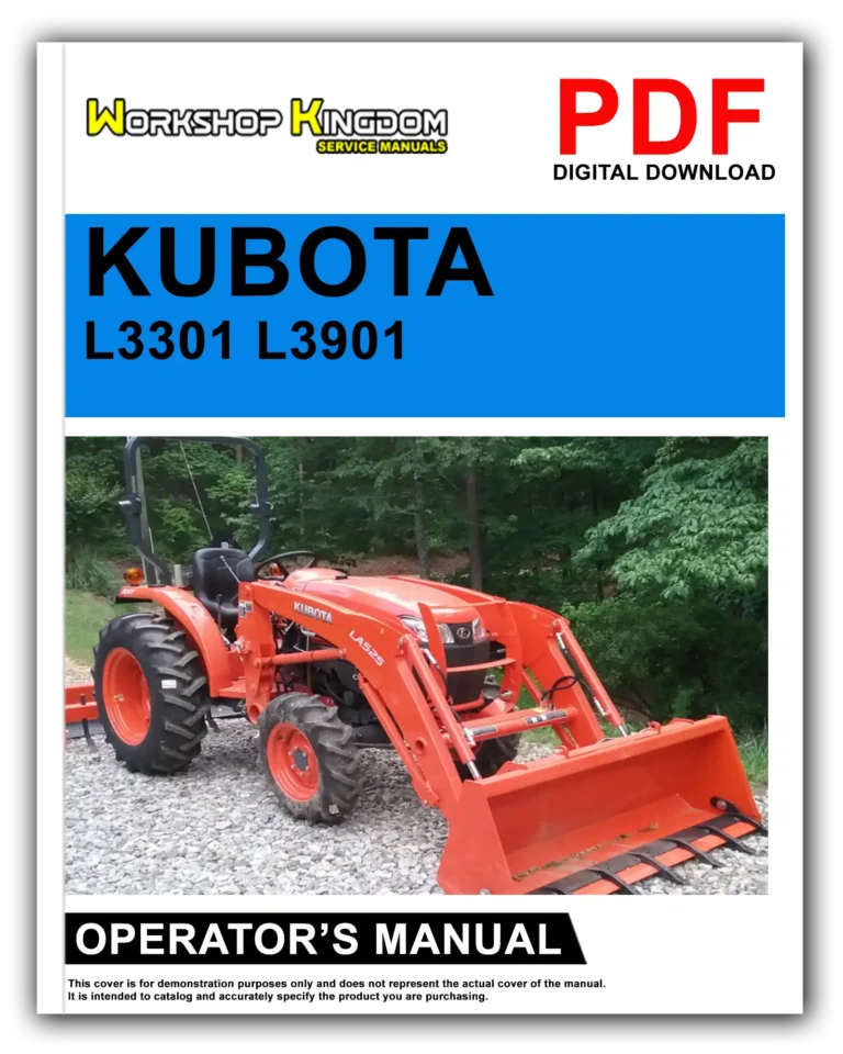 KUBOTA L3301 L3901 Operator’s Manual – English – PDF Download