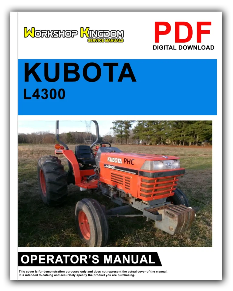 KUBOTA L4300 Operator’s Manual – English – PDF Download