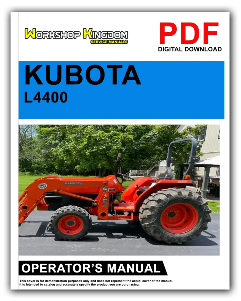 KUBOTA L4400 Operator’s Manual – English – PDF Download