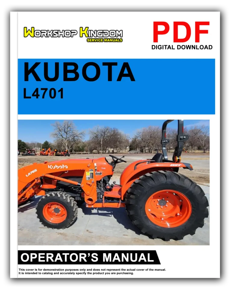 KUBOTA L4701 Operator’s Manual – English – PDF Download