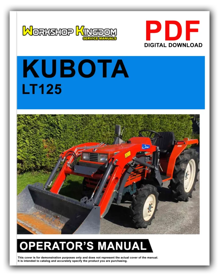 KUBOTA LT125 Operator’s Manual – English – PDF Download