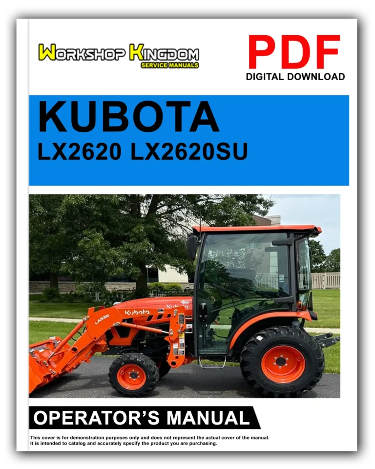 KUBOTA LX2620 LX2620SU Operator’s Manual – English – PDF Download
