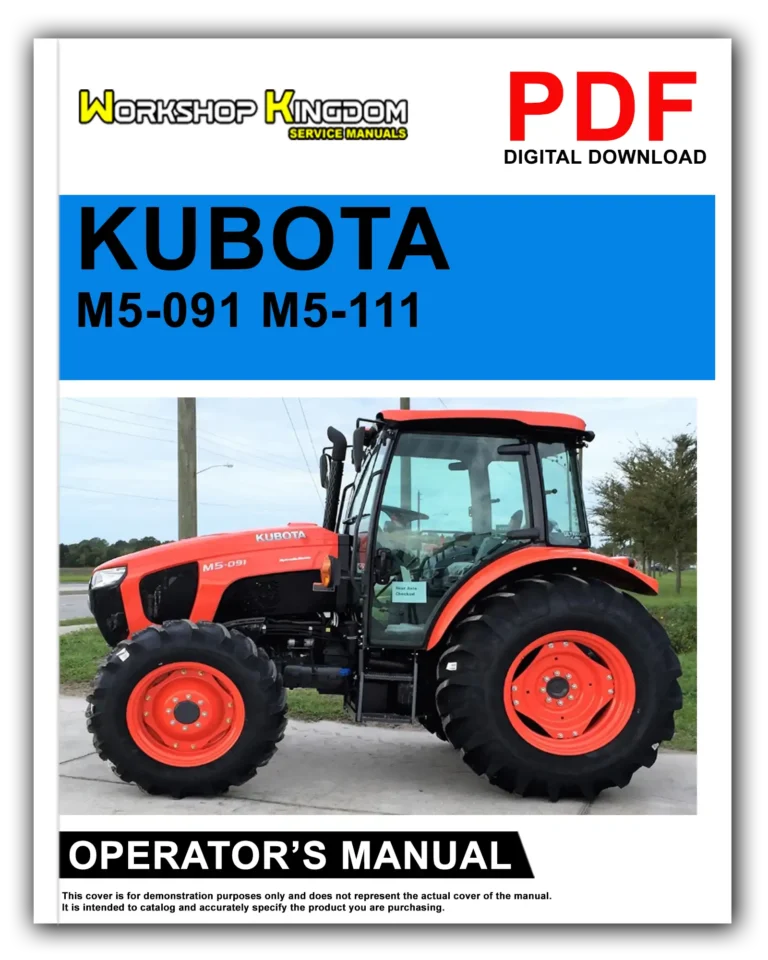 KUBOTA M5-091 M5-111 Operator’s Manual – English – PDF Download