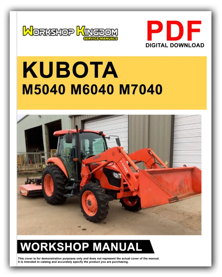 KUBOTA M5040 M6040 M7040 Workshop Repair Service Manual – English – PDF Download