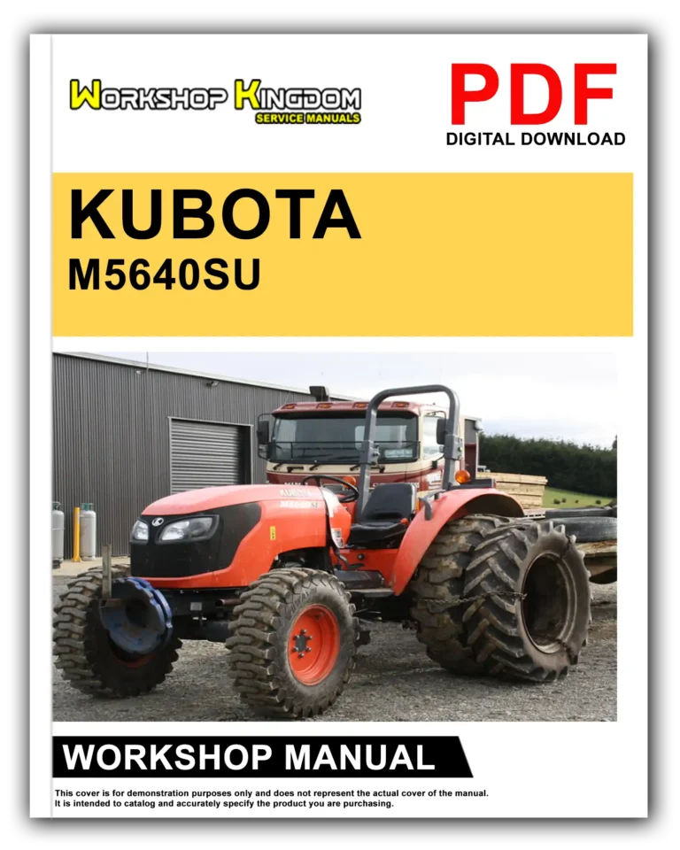 KUBOTA M5640SU Workshop Repair Service Manual – English – PDF Download