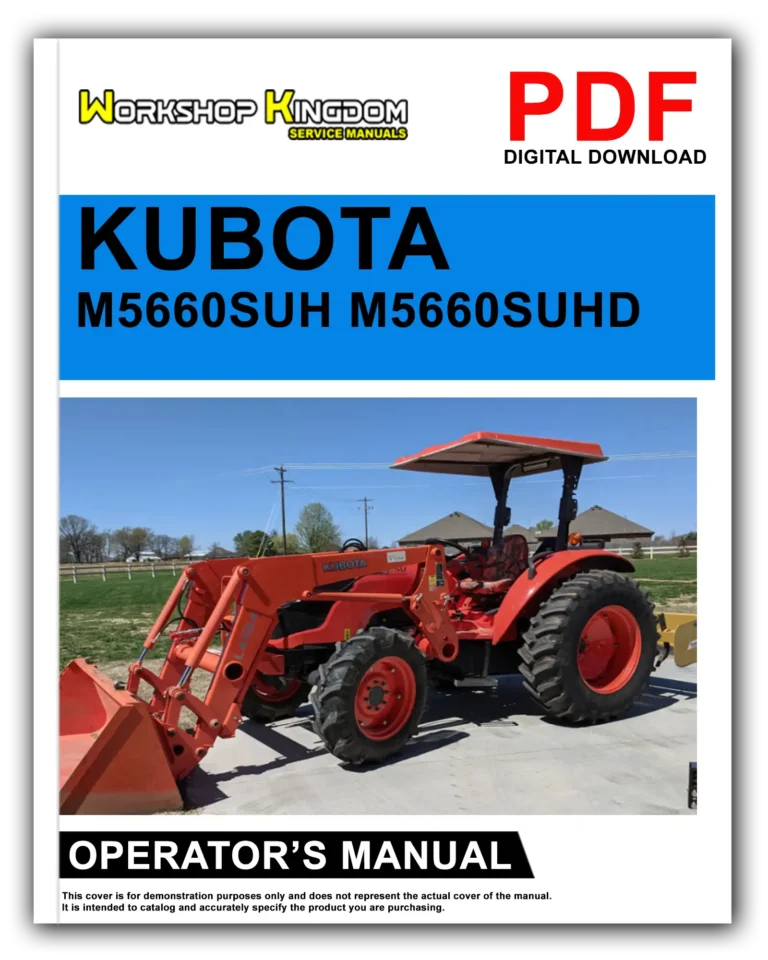 KUBOTA M5660SUH M5660SUHD Operator’s Manual – English – PDF Download