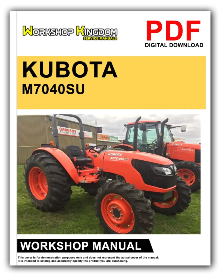 KUBOTA M7040SU Workshop Repair Service Manual – English – PDF Download
