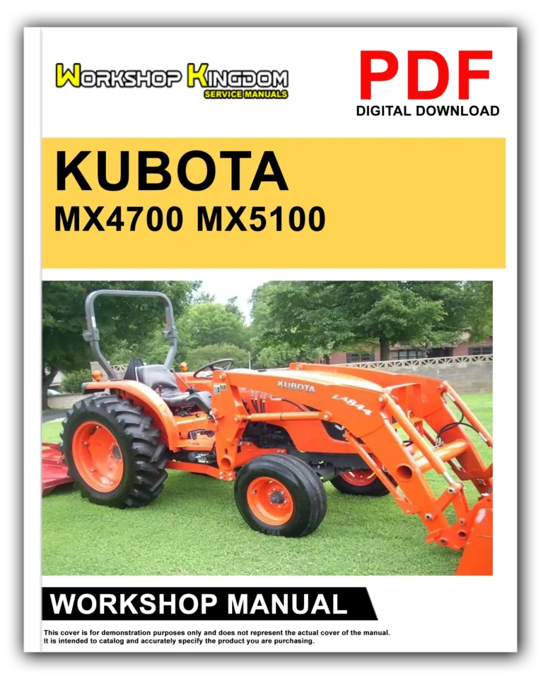 KUBOTA MX4700 MX5100 Workshop Repair Service Manual – English – PDF Download