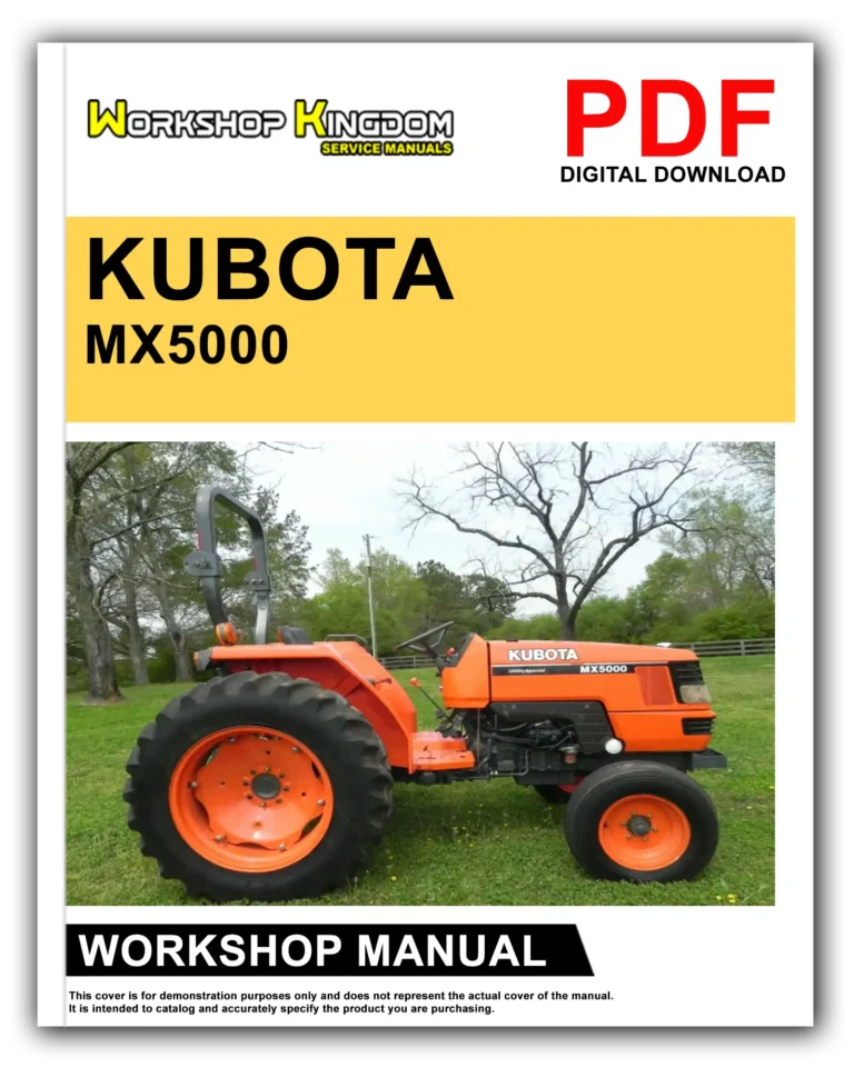 KUBOTA MX5000 Workshop Repair Service Manual – English – PDF Download