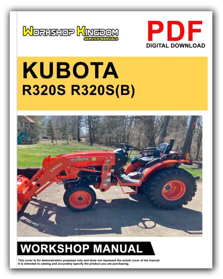 KUBOTA R320S R320S(B) Workshop Repair Service Manual – English – PDF Download