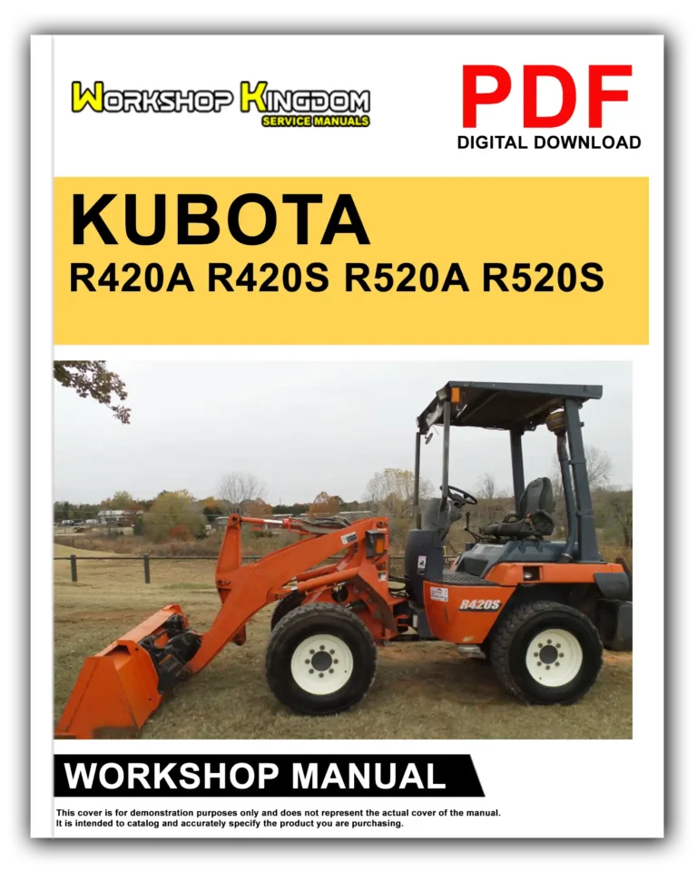 KUBOTA R420A R420S R520A R520S Workshop Repair Service Manual – English – PDF Download