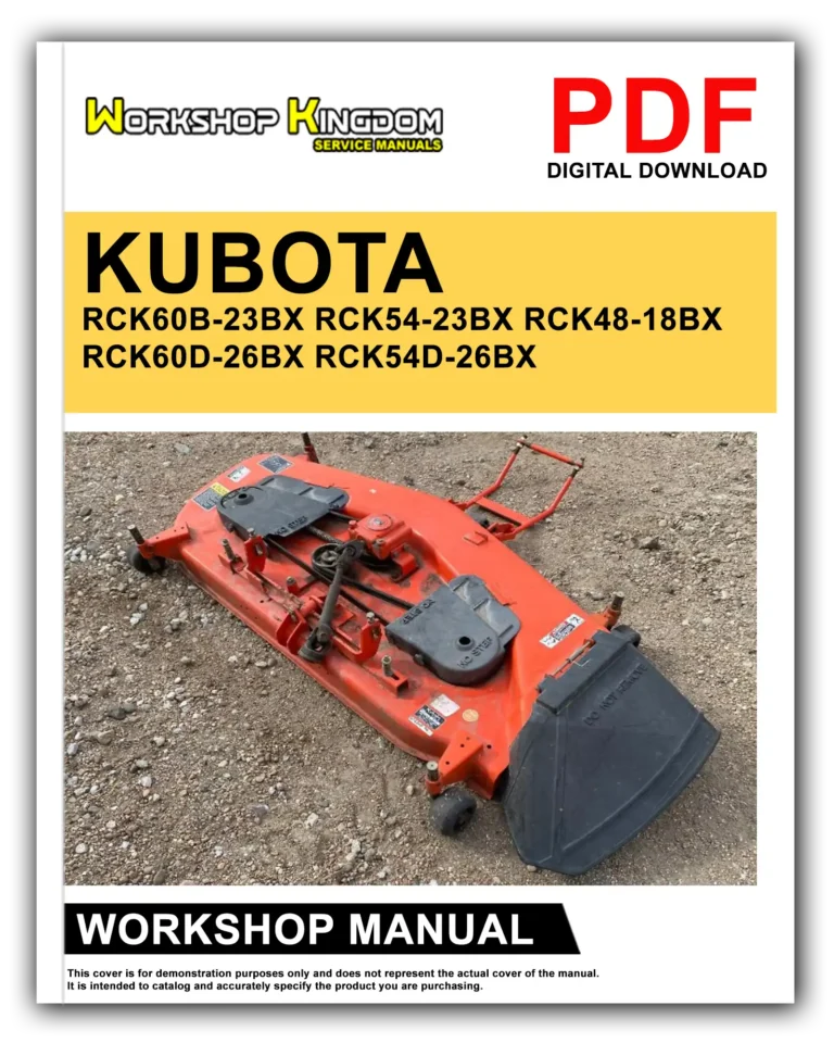 KUBOTA RCK60B-23BX RCK54-23BX RCK48-18BX RCK60D-26BX RCK54D-26BX Workshop Repair Service Manual – English – PDF Download