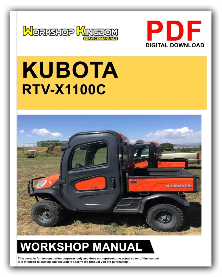 KUBOTA RTV-X1100C Workshop Repair Service Manual – English – PDF Download