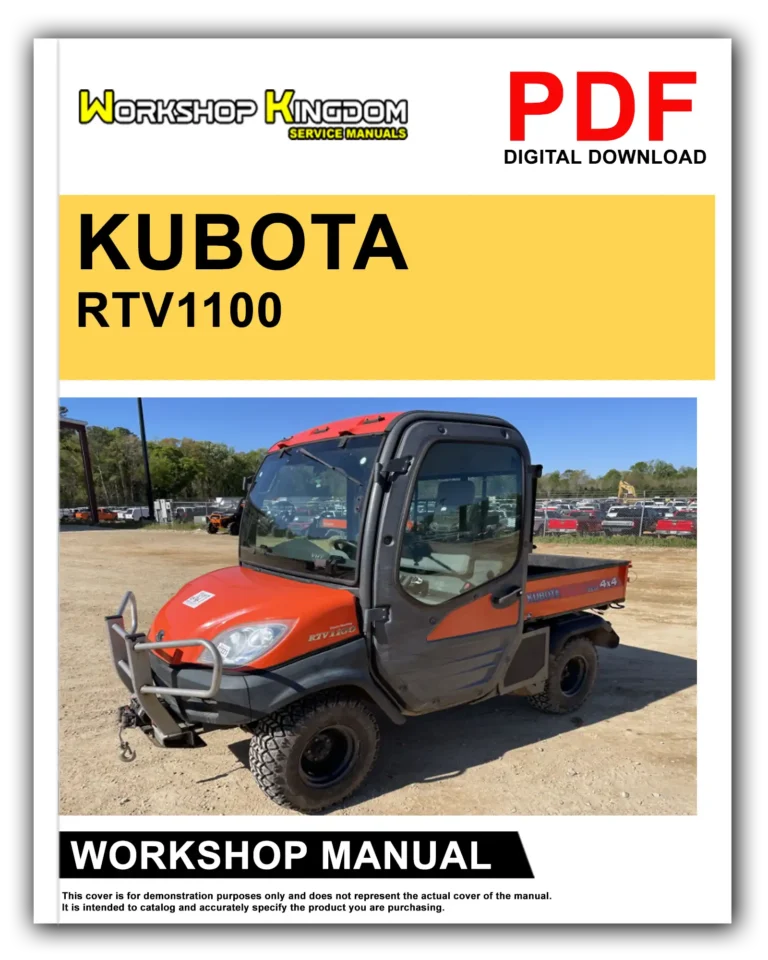 KUBOTA RTV1100 Workshop Repair Service Manual – English – PDF Download