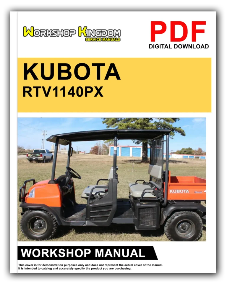 KUBOTA RTV1140PX Workshop Repair Service Manual – English – PDF Download