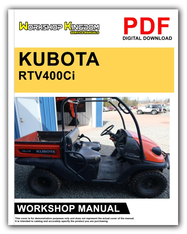 KUBOTA RTV400Ci Workshop Repair Service Manual – English – PDF Download