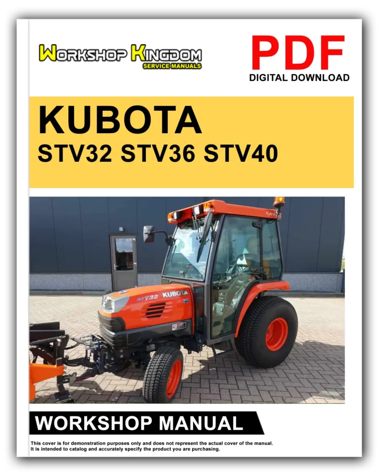 KUBOTA STV32 STV36 STV40 Workshop Repair Service Manual – English – PDF Download