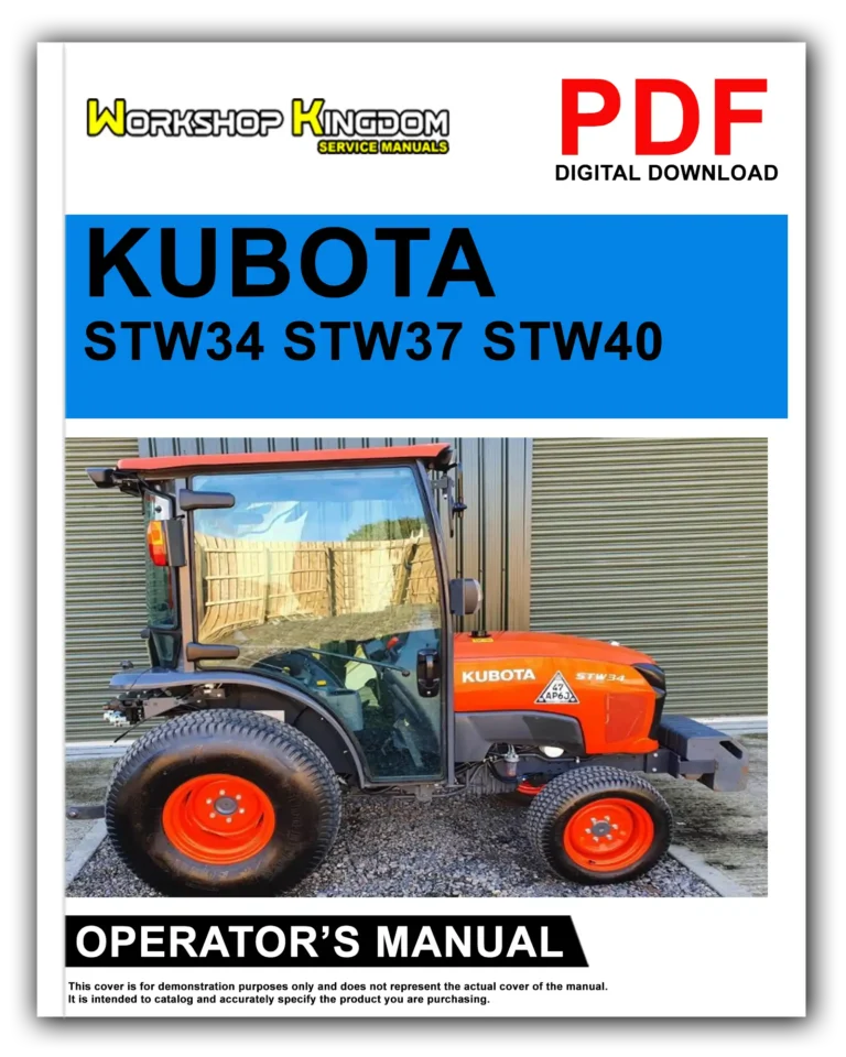KUBOTA STW34 STW37 STW40 Operator’s Manual – English – PDF Download