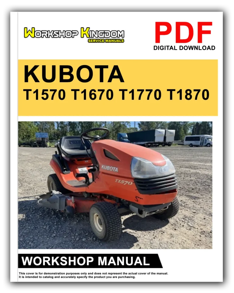 KUBOTA T1570 T1670 T1770 T1870 Workshop Repair Service Manual – English – PDF Download