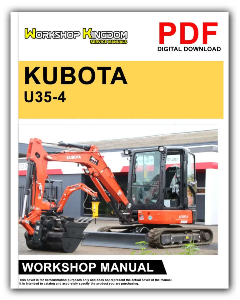 KUBOTA U35-4 Workshop Repair Service Manual – English – PDF Download